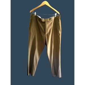 ROUNDTREE & YORKEE -TRAVEL SMART- MEN KHAKI FLAT FRONT DRESS PANT SIZE 38X30
